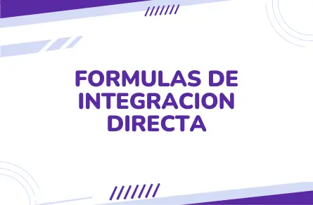 Formulas De Integracion Directa